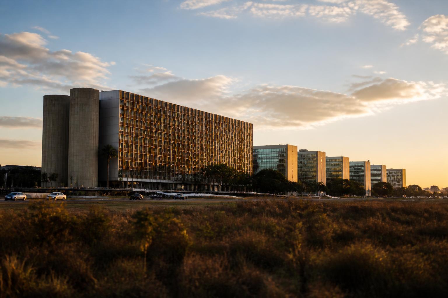 Prédios dos ministérios federais na Esplanada dos Ministérios em Brasília